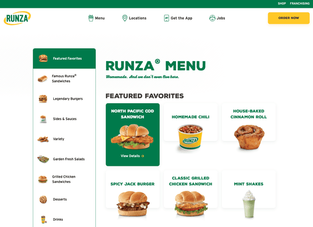 Runza Website